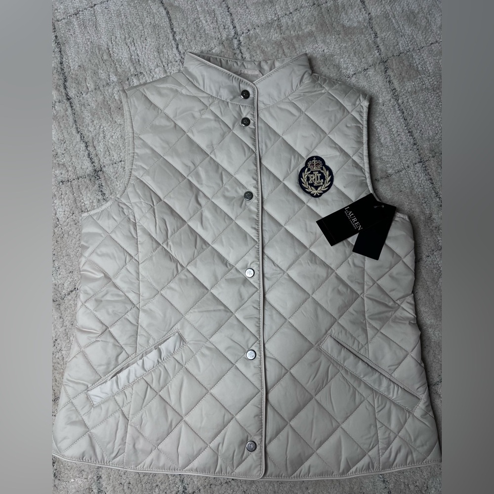 Ralph Lauren Quilted Vest Black M NWT — Timeless Old Money Elegance - Picture 6 of 9
